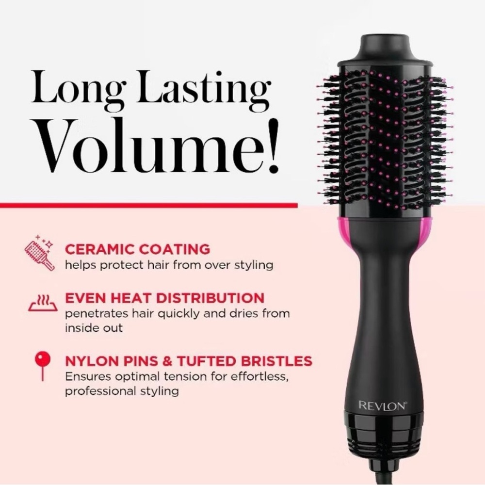 NEW! REVLON One-Step Volumizer Hair Dryer and Hot Air Brush - Picture 3 of 9